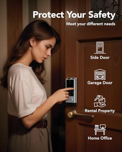 Devo G1 Video Smart Lock with Camera&Doorbell,6-in-1 Keyless Entry Door Lock with App Remote,Fingerprint ID,Auto Locks,Built-in Wi-Fi Smart Deadbolt for Front Door,Easy Install,Waterproof,BHMA Grade 3 9