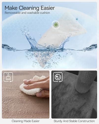 FourFurPets 72.4" Cat Tree, Modern Cat Tower for Indoor Cats, Multi-Level Cat Condo with Caves, Tall Cat Tree with Cat Scratching Board, Wooden Cat Tower with Large Perch, Removable Pads, Camel Brown 6