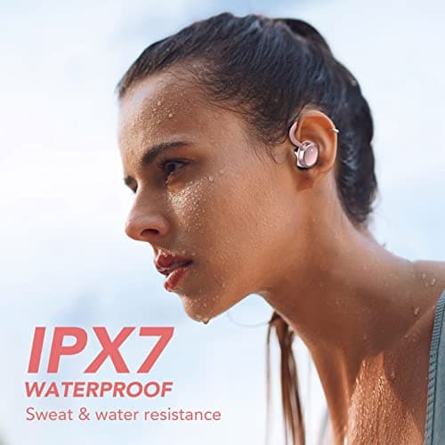 KT1 Wireless Earbuds, Sports Bluetooth Headphones, 120Hrs Playtime Ear Buds for Small Ear, IPX7 Waterproof Running Headphones, Deep Bass, Over Ear Sport Wireless Bluetooth Earphones for Android iOS 6