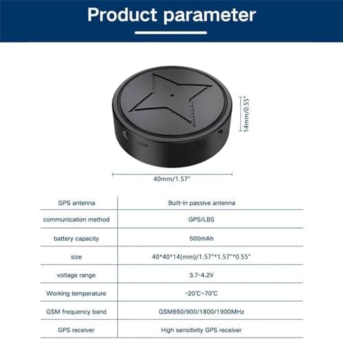 GPS Tracker for Vehicles, Strong Magnetic Car Vehicle Tracking Anti-Lost, No Monthly Fee, No Subscription, Multi-Function GPS Mini Locator with Free App (PG12-10) 7