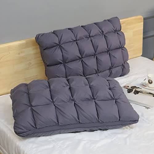 YOUR MOON Pillows Standard Size Set of 2, Soft Support Standard Pillow 2 Pack for Bed, Fluffy Down Alternative Pillow, Luxury Hotel Gel Pillows for Side Sleeping (Gray)