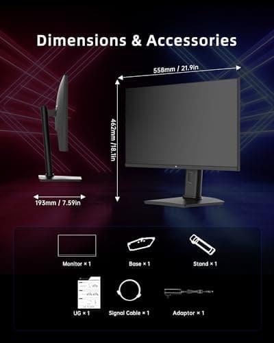 KTC 24.5 Inch 300Hz Gaming Monitor - FHD 1080P Fast IPS PC Monitor Gaming 1ms, Adaptive Sync, HDR, 240Hz Monitors Gamer with Display Port1.4x1 HDMI 2.0x2, 119% sRGB, VESA Mount, DP Cable, H25Y7 8