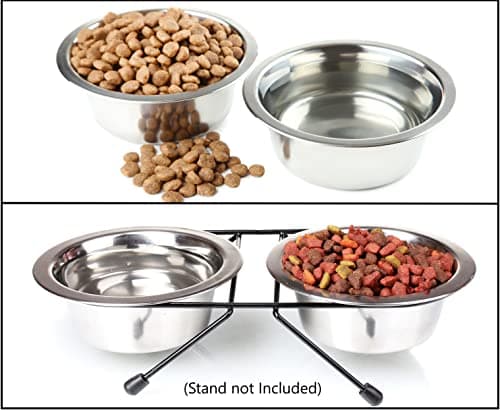 Greendale - 4 Pack - 6.75 Cup Capacity - Stainless Steel Metal Dog Bowls - Perfect for Dog Food and Water. Wrong Size? Click to Look at Our Size Options. 7
