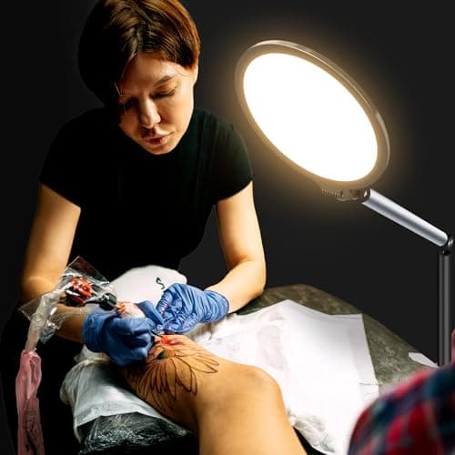 10” Ring Light, 76" Overhead Fill Light with Moveable Stand & Flexible Arm 6