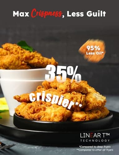 Nuwave Bravo XL Pro Air Fryer Toaster Oven with Grill Combo, 2025 New Ultra-Fast Convection System, 35% Crispier, 2X More Even, 142 Presets, 50-500F, Smarter Probe, PFAS Free, 30QT, Stainless Steel 7