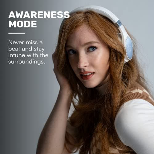 Raycon The Everyday Wireless Bluetooth Over Ear Headphones, with Active Noise Cancelling, Awareness Mode and Built in Microphone, IPX 4 Water Resistance, 40 Hours of Battery Life (Black) 7