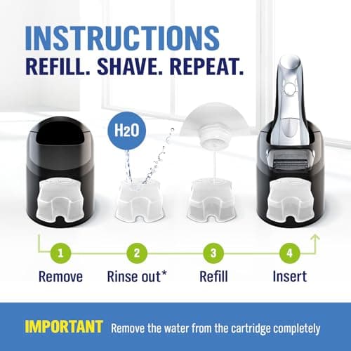 WoldoClean Shaver Cleaner Refill 33.8 oz Lemon - compatible with Braun CCR & SmartCare, for Shaving Stations 6