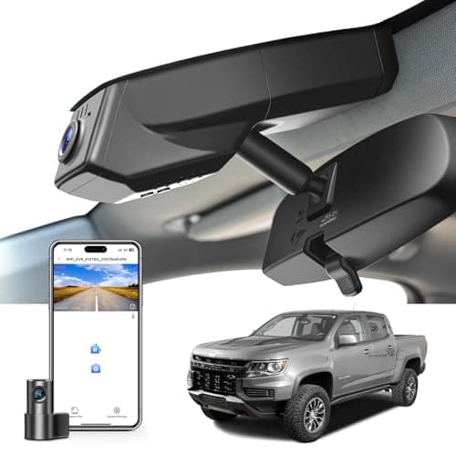 Mangoal Front 4K & Rear 1080p Dash Cam Custom fit for Chevy Colorado 2015-2022 Select Base WT LT Z71 ZR2(Model A), Integrated OEM Look, UHD 2160P Video, WiFi and App, 128GB Card