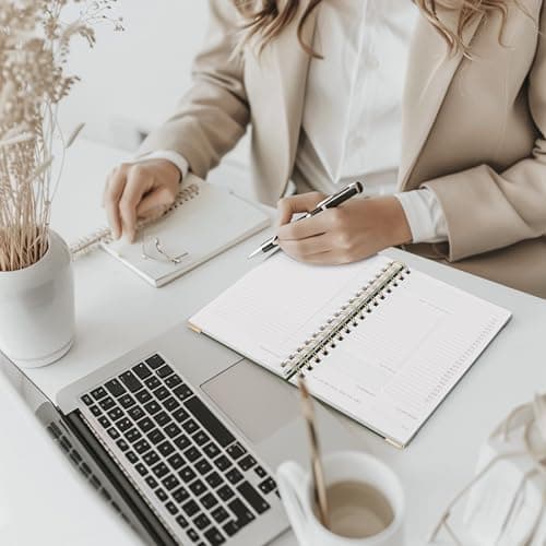 Aesthetic Daily Planner And Notebook With Hourly Schedule - Beautiful Spiral To do List Notepad For Work/Home to Organize Tasks And Appointments - Stylish School/Office Supplies Book For Women 7