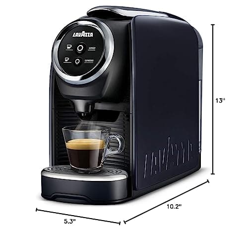 Lavazza BLUE Classy Mini Single Serve Espresso Coffee Machine LB 300, 5.3" x 13" x 10.2" 2 Coffee selections: simple touch controls, 1 programmable free dose and 1 pre-set 7