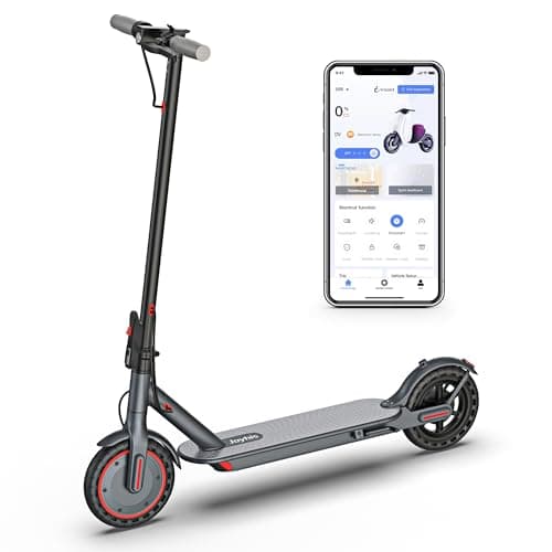 350W Electric Scooter for Adults, Foldable E Scooter with App Control, 19MPH Top Speed, 21 Miles Range, 8.5" Solid Tires, Dual Brakes (Drum + EBS), Phone Holder, 265 lbs Load 9