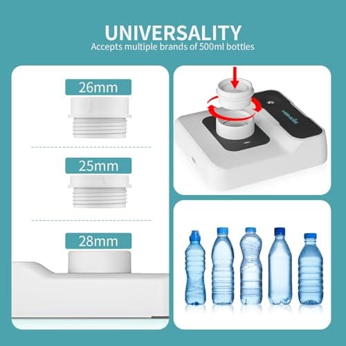 HOMDIS Travel Humidifier, Portable Small Humidifier for Plants, Bedroom, Office, Hotel or Car, 5000mAh Battery Operated Mini Cool Mist Humidifiers, Quiet 23dB, Auto-off, Night Light & BPA-Free, White 7