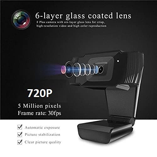 HiTechFix 720P HD USB Web Camera Webcam Video Recording with Microphone for PC Laptop Desktop 7