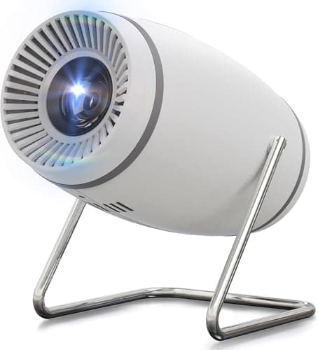 Projector, Mini Projector with WiFi and Bluetooth, 4K 1080P Support Portable Projector 270° Rotatable 130'' Screen Movie Projector Auto Keystone Compatible with Smartphone/PC/Laptop