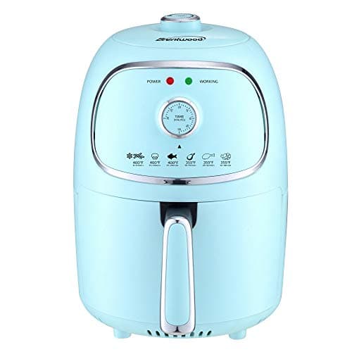 Brentwood Appliances AF-202BL 2-Quart 1,200-Watt Electric Air Fryer with Timer and Temperature Control (Blue)