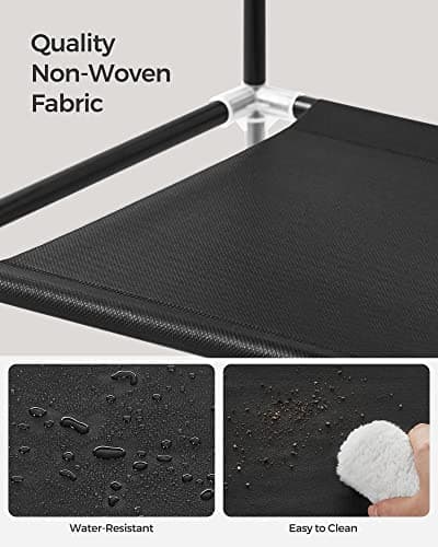 SONGMICS 4-Tier Shoe Rack, Shoe Storage for Hallway Closet, Slim and Space-Saving, Metal Frame, Non-Woven Fabric Shelves, Black ULSH054B01 8