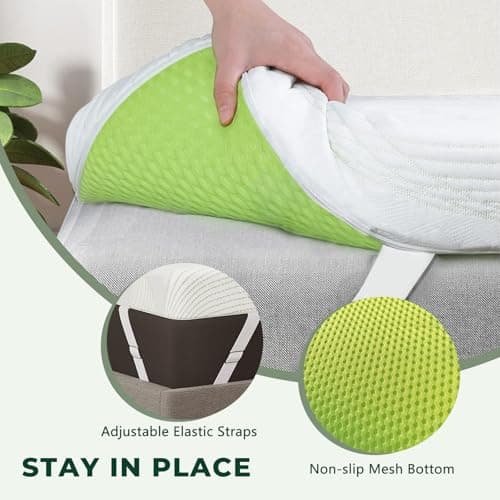 3 Inch Queen Firm Mattress Topper, Extra Firm Memory Foam Bed Topper for Pain Relief, Cooling Gel-Infused & Removable Cover, CertiPUR-US & Oeko-Tex Certified 5