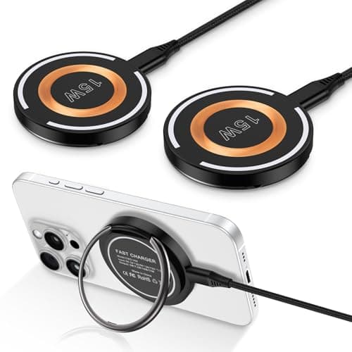 Samsung Magnetic Wireless Charger Fast Charging Pad MagSafe Charger for Samsung Galaxy S25 Plus/S24 Ultra/S23/S22/S21/S20 2Pack 15W Fast Wireless Charging Stand for iPhone 16 Pro Max/16e/15/14/13/12
