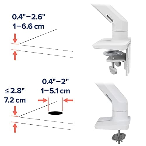 Ergotron – HX Dual Monitor Arm, VESA Desk Mount – for 2 Monitors Up to 32 Inches, 5 to 17.5 lbs Each – White 8