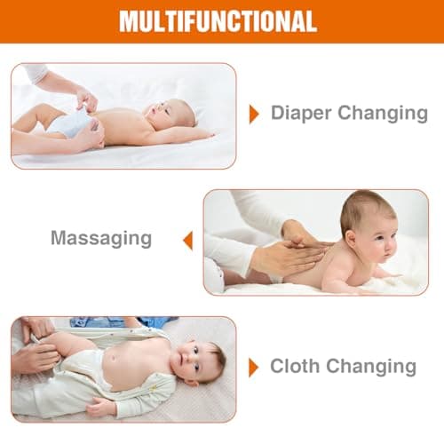 Timechee Changing Table Dresser, Baby Classic Nursery Dresser with 5 Drawers and 2 Shelves, Multi-Functional Baby Changing Table, Diaper Changing Station for Children's Room, White 7