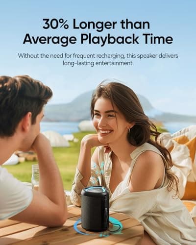 Portable Bluetooth Speaker Beach Vacation Essentials: Powerful Crystal Clear Sound/Dynamic Light/IPX5 Waterproof/All Day Playtime/BT 5.3/TWS Paring, Small Wireless Speaker for Outdoor|Travel|Camping 6