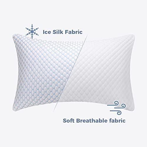 OSBED Adjustable Cooling Shredded Memory Foam Pillows King Size Set of 2 - Temperature-Regulating for Hot Sleepers with Dual Airflow Ventilation(CertiPUR-US & Hypoallergenic & Machine Washable) 5