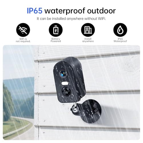 KKB 4G LTE Cellular Security Camera Built-in SIM Card, 2K No WiFi Security Cameras Indoor with PIR Motion Detection, Wireless Outdoor Battery Camera Without Internet, Color Night Vision, 2 Way Audio 5