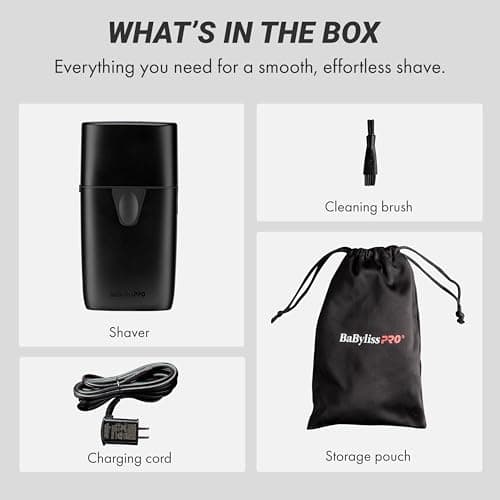 BaBylissPRO UVFOIL UV-Disinfecting Metal Double Foil Shaver, UV-Disinfecting Lid, Lithium-Ion Battery with Over 5.5-Hour Runtime, Black 7