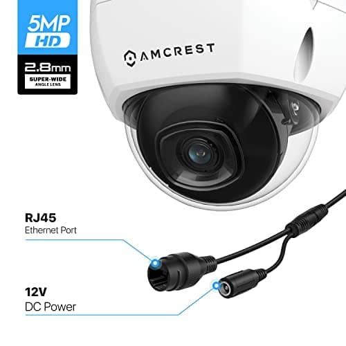 Amcrest 4K 8CH Security Camera System w/ 4K (8MP) NVR, (4) x 8-Megapixel IP67 Weatherproof Metal Dome POE IP Cameras (3840x2160),Pre-Installed 2TB Hard Drive, NV4108E-HS-IP8M-2493EW4-2TB (White) 9