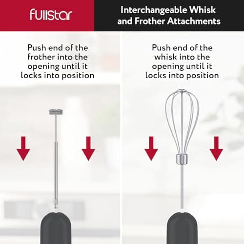 fullstar Immersion Blender Set, 9-Speed 500W Handheld Electric Hand Mixer, Smoothie Blender (3-in-1, Black) 9
