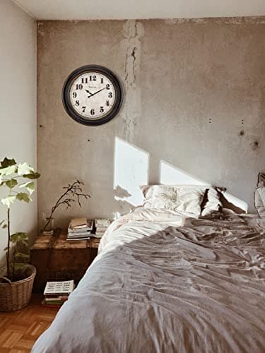 Westclox Traditional Large Wall Clock Battery-Operated Clock for Living Room, Bedroom, Office | Ideal Housewarming Gift (20 Inch, Rustwood) 6