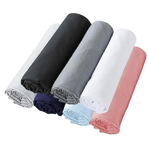 WhatsBedding Body Pillow Cover Cotton Fabric, Long Pillowcase Breathable & Skin-Friendly, Envelope Closure - Grey (20x54 inch) 6