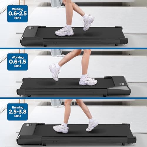 MJWW Walking Pad, 2-in-1 Home/Office Walking Treadmill,mini Treadmills for Small Spaces with APP & Remote Control,2.5HP Quiet Portable Treadmill 5