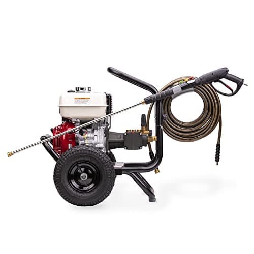 Simpson Cleaning PS60869 PowerShot 4000 PSI Gas Pressure Washer, 3.5 GPM AAA Triplex Pump, Honda GX270 Engine, Includes Spray Gun, Wand, 5 QC Nozzle Tips, 3/8-inch x 50-Foot Monster Hose, 49-State 13