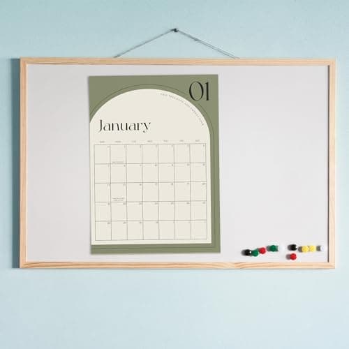 Aesthetic 2024 Magnetic Fridge Calendar - Runs from January 2024 Until July 2025 - The Perfect Monthly Refrigerator Calendar With Minimal Designs for Easy Organizing 7