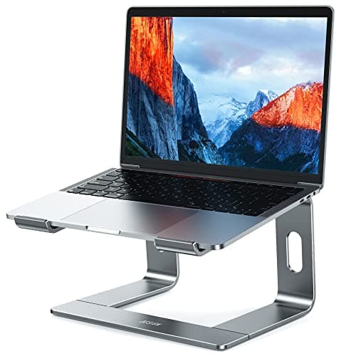 BESIGN LS03 Aluminum Laptop Stand, Ergonomic Detachable Computer Stand, Notebook Holder Compatible with Air, Pro, Dell, HP, Lenovo More 10-15.6" Laptops, Gray