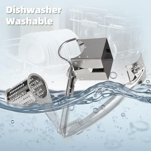 BAKBRAND Rotary Cheese Grater Stainless Steel Handheld Rotating Grater Multipurpose Cheese Cutter with 1 Drum for Grating Cheese Vegetables 5