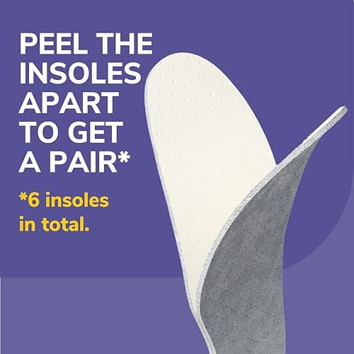 Dr Scholl’s Go Sockless! Cushioning Insoles for Women Men Unisex, 3 Pairs, Trim to Fit - Absorbs Moisture to Keep Feet Dry, Shoe Inserts for Women Men with Plush Terry Cloth Layer for Added Comfort 6