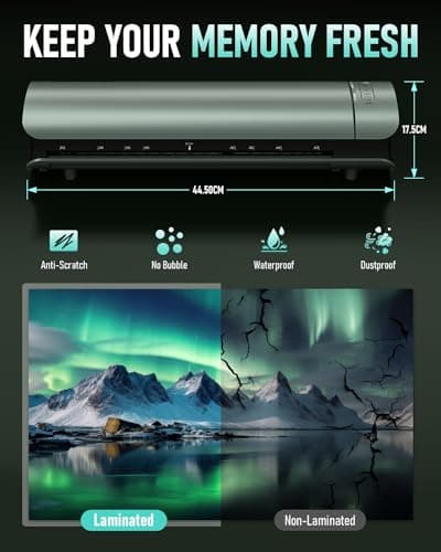 Qfun Laminator Machine 11x17 Cold Thermal Laminator，13 inch Laminating Machine 60s Warm-up with 30 Laminate Sheets，9 in 1 Desktop A3 Lamination Machine with Paper Trimmer for Teacher Home Office 8