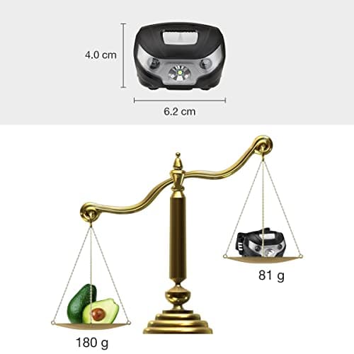 Lepro LED Headlamp Rechargeable - Super Bright Head Lamp with 5 Modes for Camping & Hiking Gear Essentials, IPX4 Waterproof Headlight Flashlight with Red Light, USB Cable Included 7