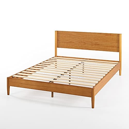 Zinus Allen Mid Century Wood Platform Bed Frame, Solid Wood Foundation, Wood Slat Support, No Box Spring Needed, Easy Assembly, Queen 13
