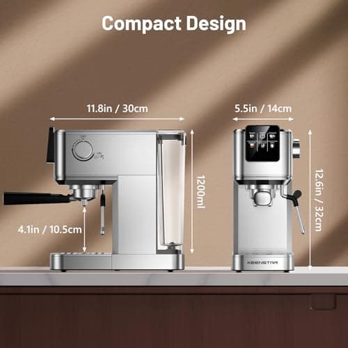 KEENSTAR Espresso Machine 20Bar, Hot & Iced Coffee Machine with Rapid Cold Brew, Espresso Maker with Steam Wand, Touch Screen with 37oz Water Tank for Latte, Cappuccino, Gift for Coffee Lover 9