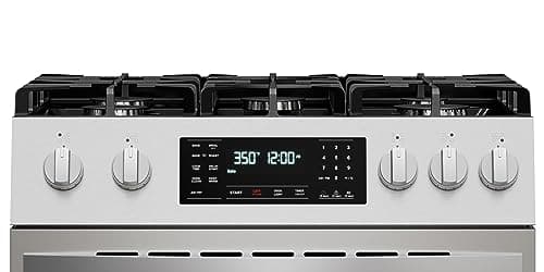 Kenmore Front Control Gas Range Oven with 5 Cooktop Burners, True Convection, Steam and Self Clean, Freestanding Stainless Steel Stove and Oven, 4.8 cu. ft. Capacity 7