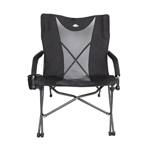 Cascade Mountain Tech Heavy Duty Folding Camp Chair, Black 8