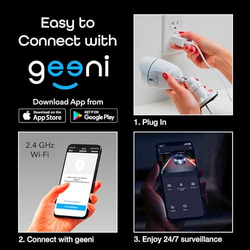 Geeni Hawk Outdoor Security Camera | IP66 Weatherproof WiFi Surveillance with Night Vision, 2-Way Audio, and Motion Detection | Compatible with Alexa and Google Home 8