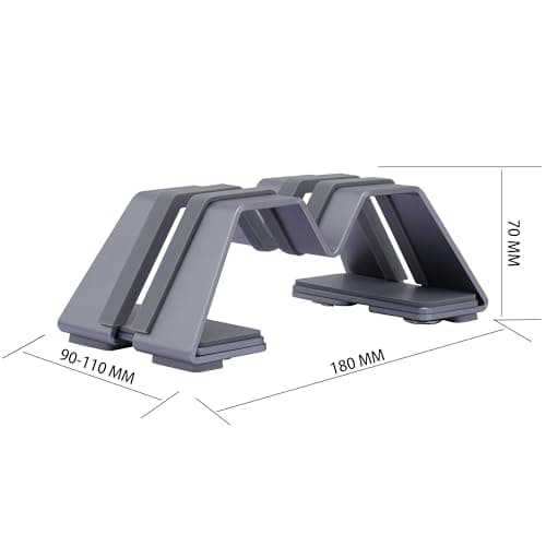 Psitek Adjustable Vertical Laptop Stand - Aluminum, Universal Fit for All Laptops (10-30mm Thickness) - Fashion Design, Adjustable Width, Anti-Slip & Scratch-Resistant, Patented Design 5