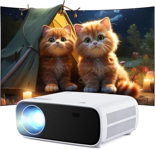 Projector, Native 1080P Projector with WiFi and Bluetooth, 15000 Lumen Portable Outdoor Movie Mini Projector Compatible with iOS/Android/Laptop/HDMI/PC/TV Stick