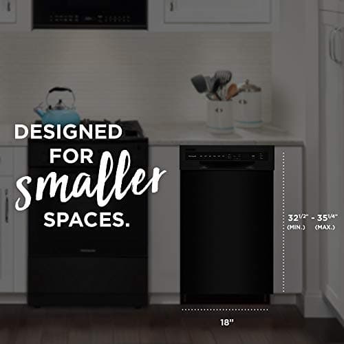 Frigidaire 18 in. ADA Compact Front Control Dishwasher in Black with Dual Spray Arms, 52 dBA, includes room-of-choice delivery 2