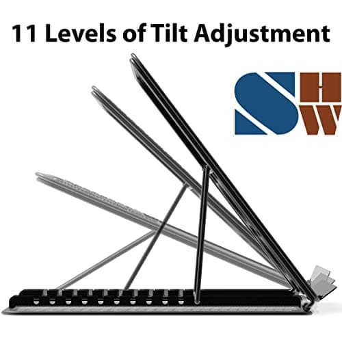 Simple Houseware Mesh Laptop Stand with 11-Levels Adjustable Ventilated Computer Holder, Black 5