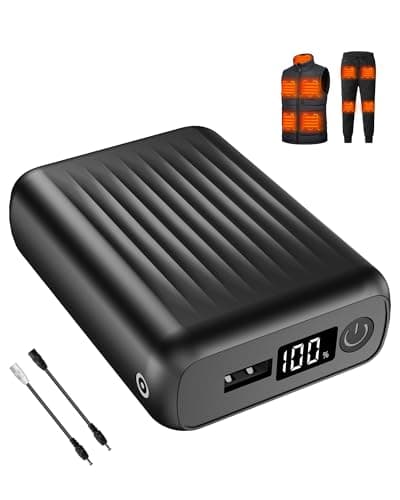 Evonicc 7.4V 18400mAh Heated Vest Battery Pack Compatible with ORORO and Venustas, Portable Battery Pack for Heated Vest with Digital Display, DC Output Power Bank for Heating Vests, Jacket, Pant